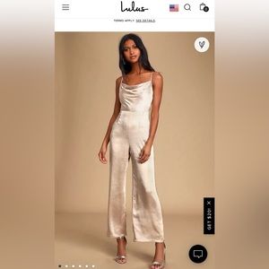 Lulus champagne jumpsuit - never worn, tags attached size Small